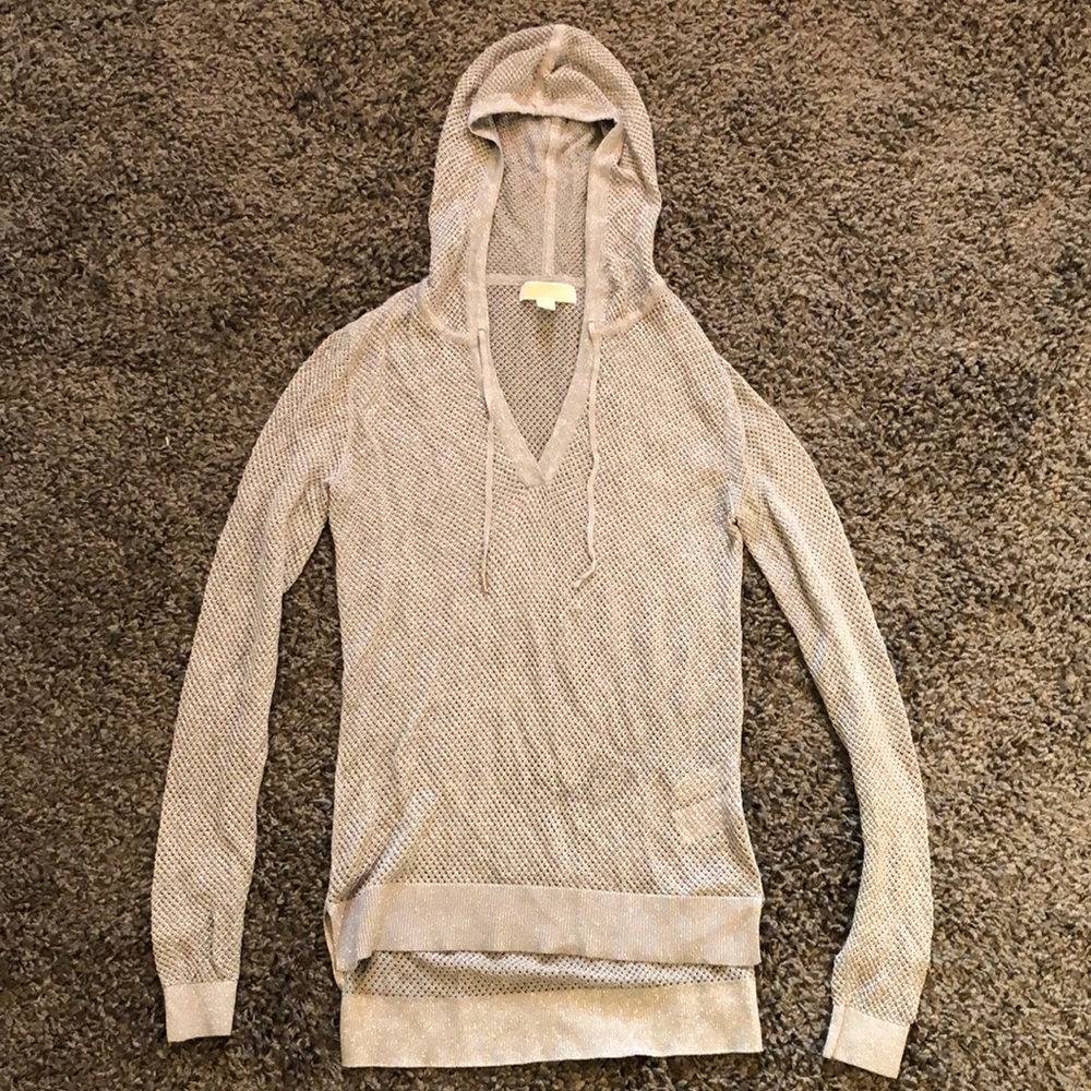 Michael Kors Mesh Hooded Long-sleeve